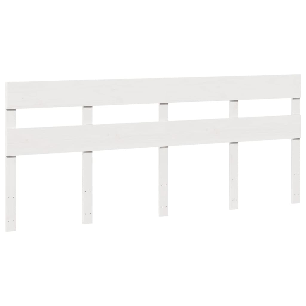 fehér tömör fenyőfa ágy matrac nélkül 200 x 200 cm