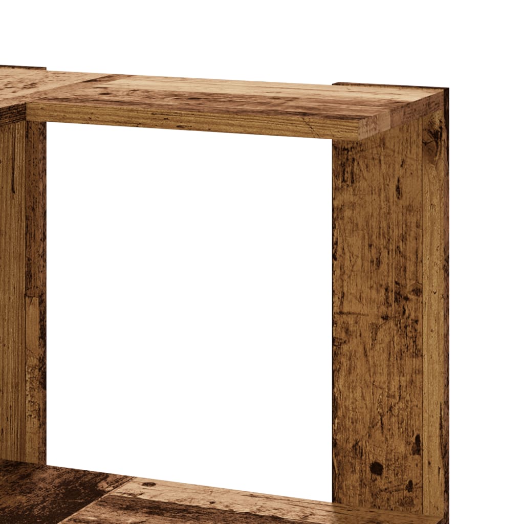 5 szintes antik fa szerelt fa sarok könyvespolc 50 x 50 x 179cm
