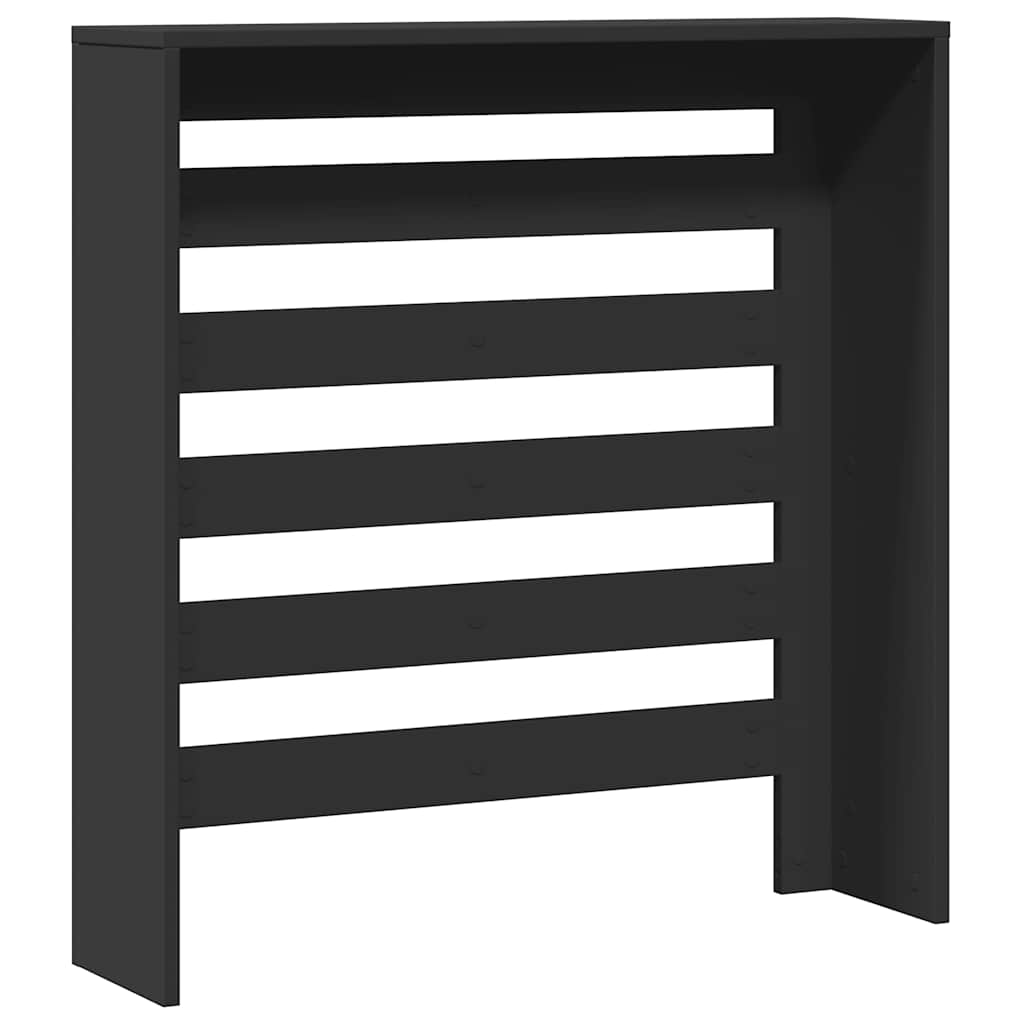 fekete szerelt fa radiátorburkolat 78 x 20 x 82 cm