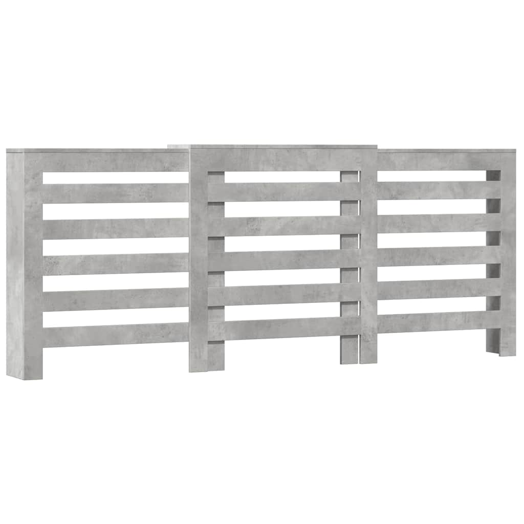 betonszürke szerelt fa radiátorburkolat 205 x 21,5 x 83,5 cm