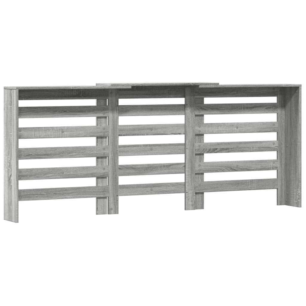 szürke sonoma szerelt fa radiátorburkolat 205x21,5x83,5 cm