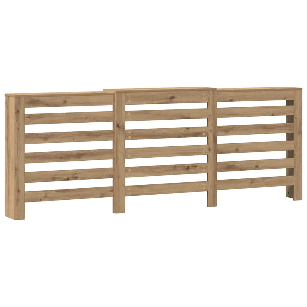 kézműves tölgy szerelt fa radiátorburkolat 205 x 21,5 x 83,5 cm