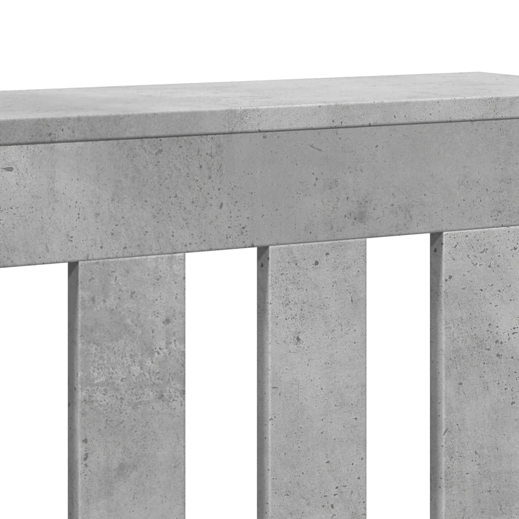 betonszürke szerelt fa radiátorburkolat 78 x 20 x 82 cm