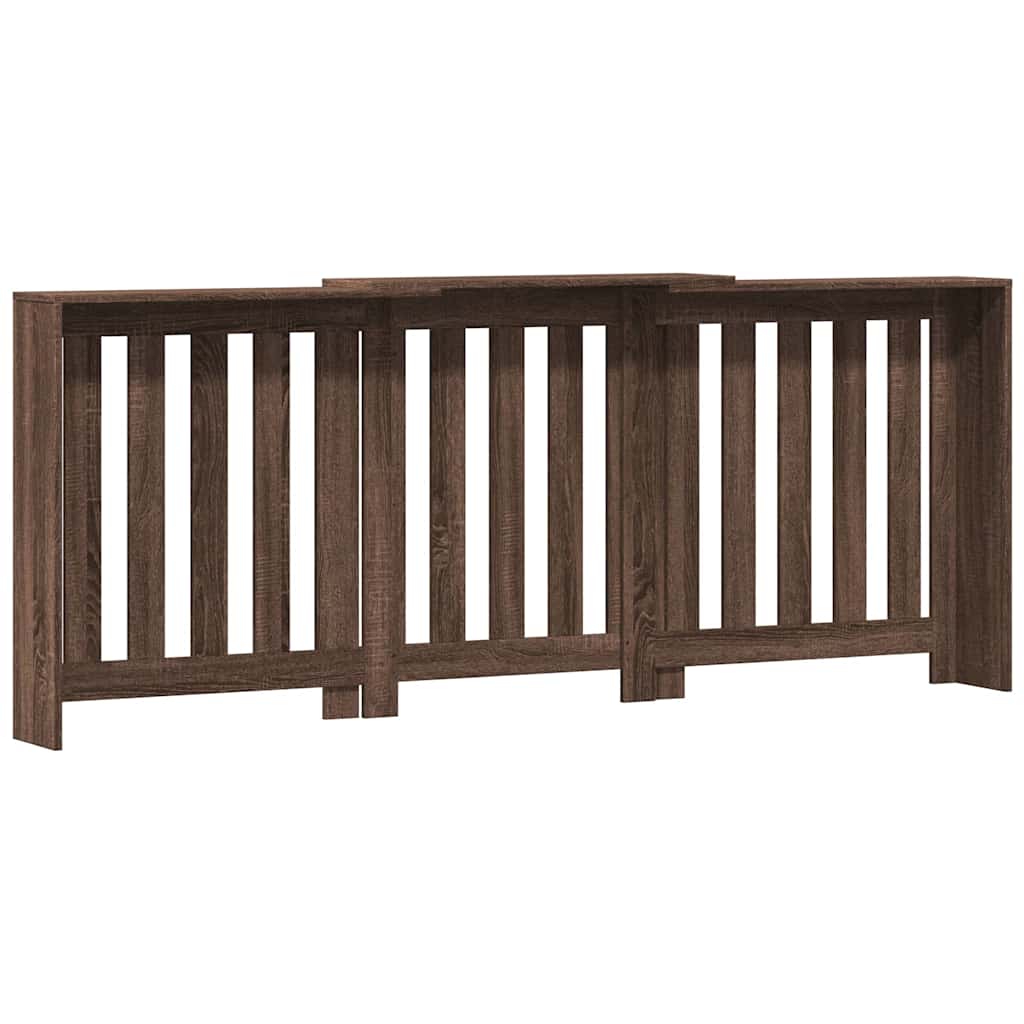 barna tölgyszínű szerelt fa radiátorburkolat 205x21,5x83,5 cm