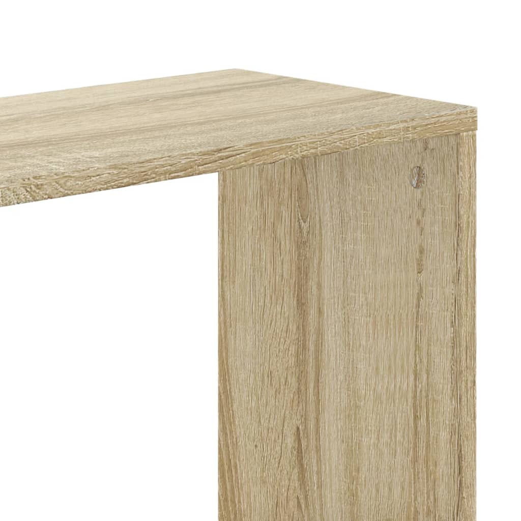 5 szintes sonoma tölgy színű fa könyvespolc 80,5x23,5x162,5 cm