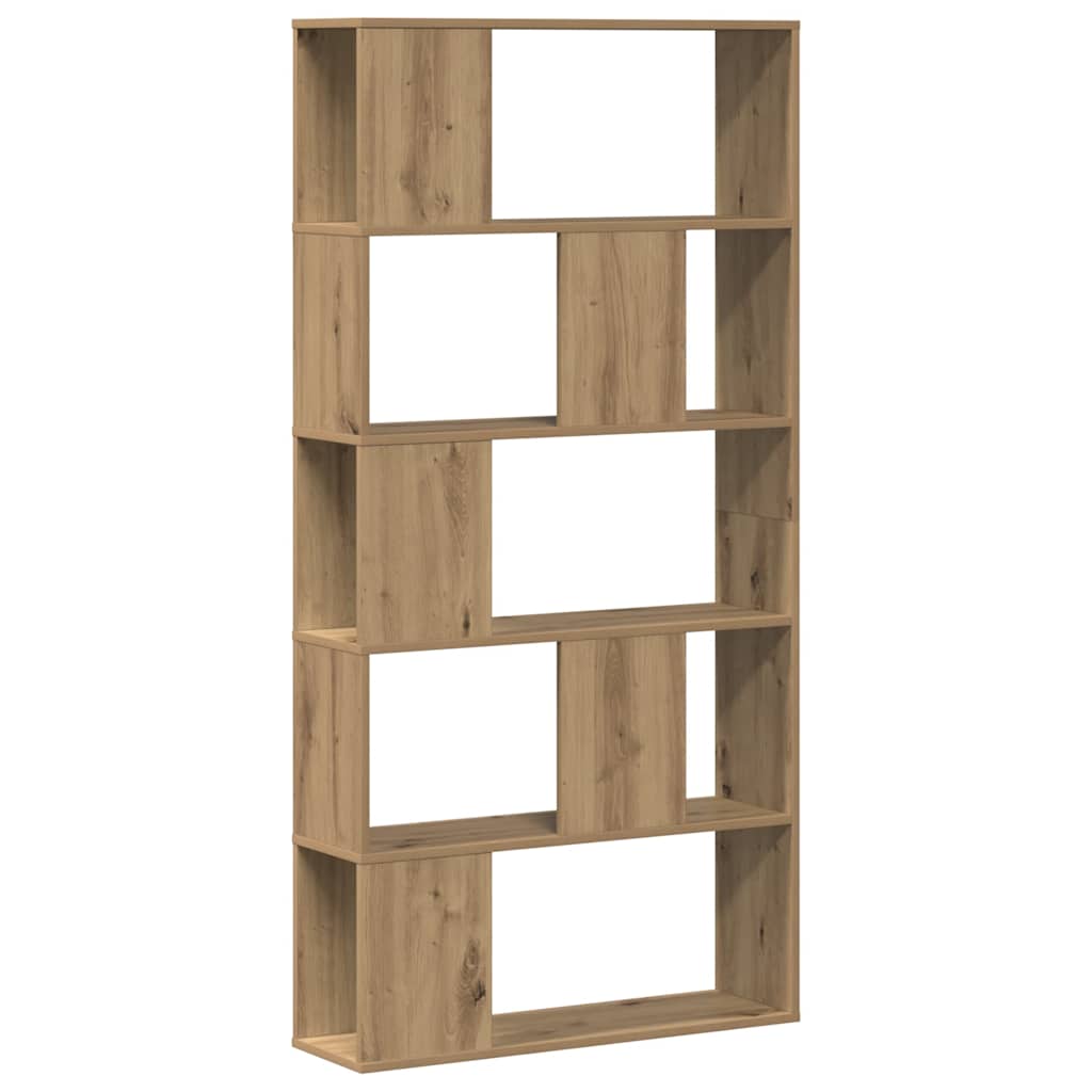 5 szintes kézműves tölgy fa könyvespolc 80,5 x 23,5 x 162,5 cm