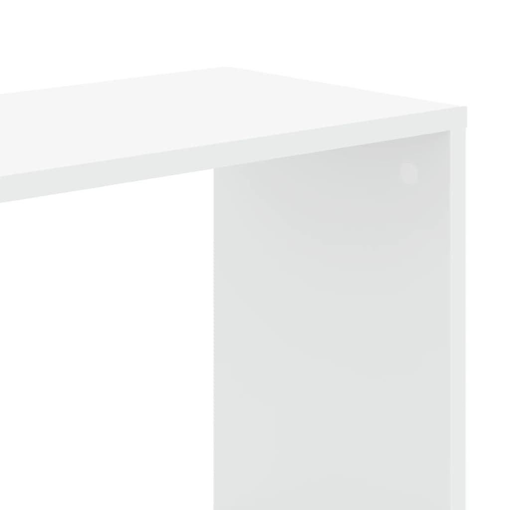 5 szintes fehér szerelt fa könyvespolc 45 x 23,5 x 162,5 cm