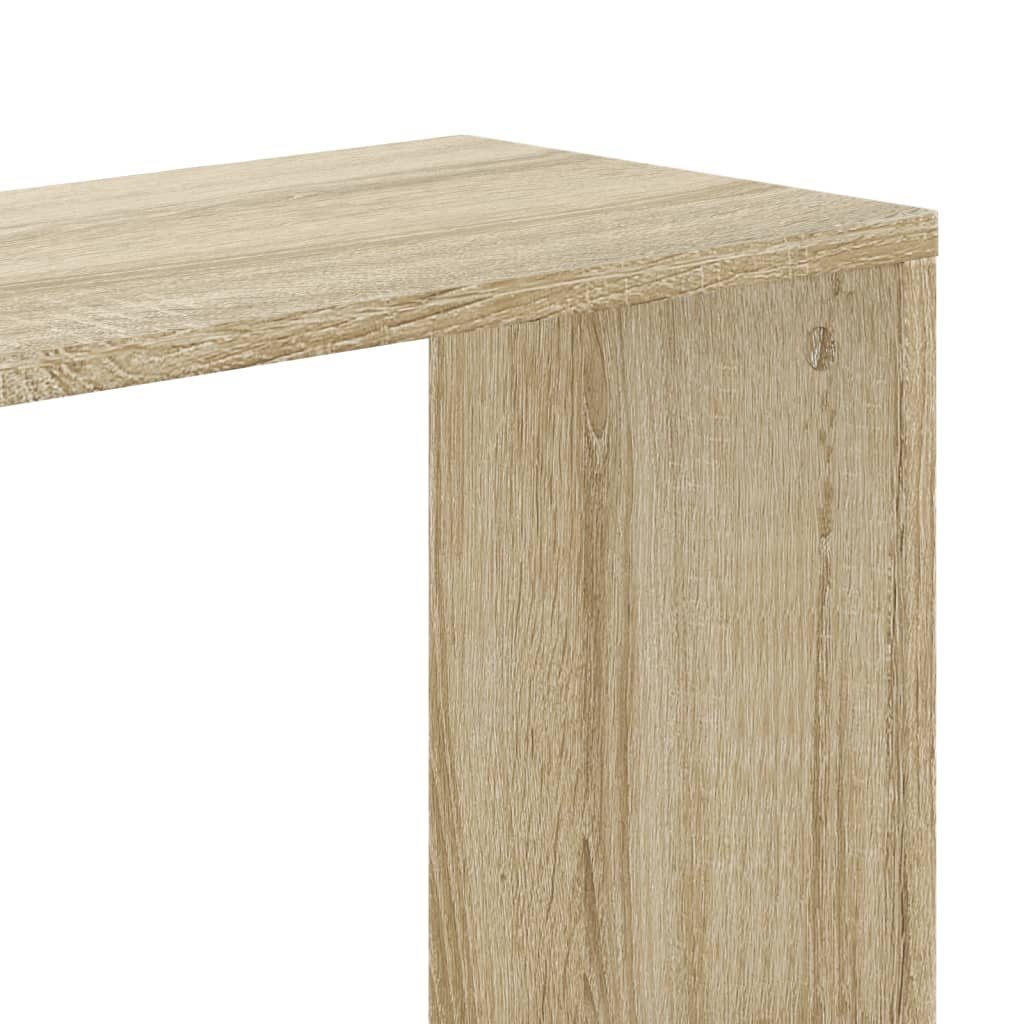 5 szintes sonoma tölgy szerelt fa könyvespolc 45x23,5x162,5 cm