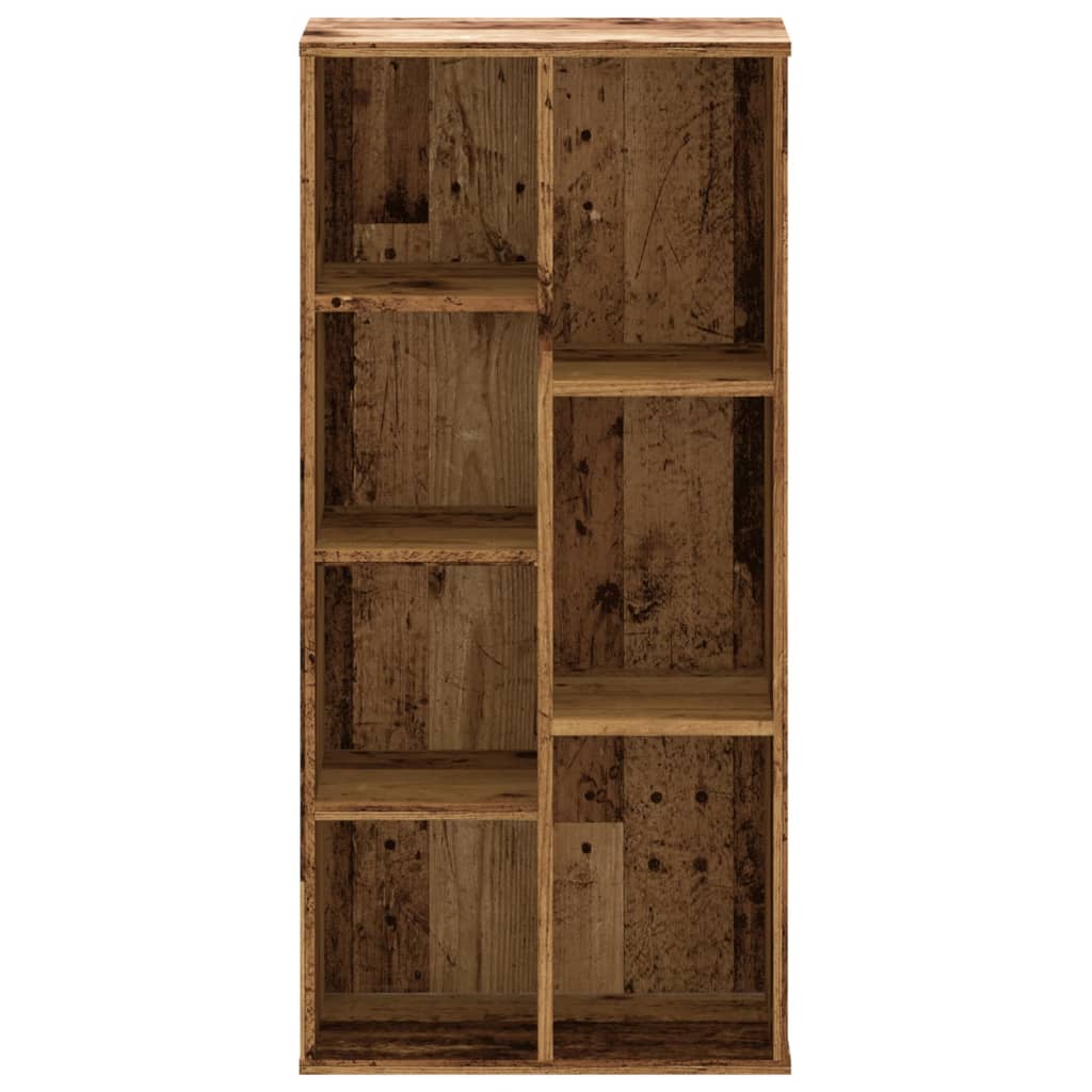 antik fa színű szerelt fa könyvespolc 50 x 25 x 105 cm