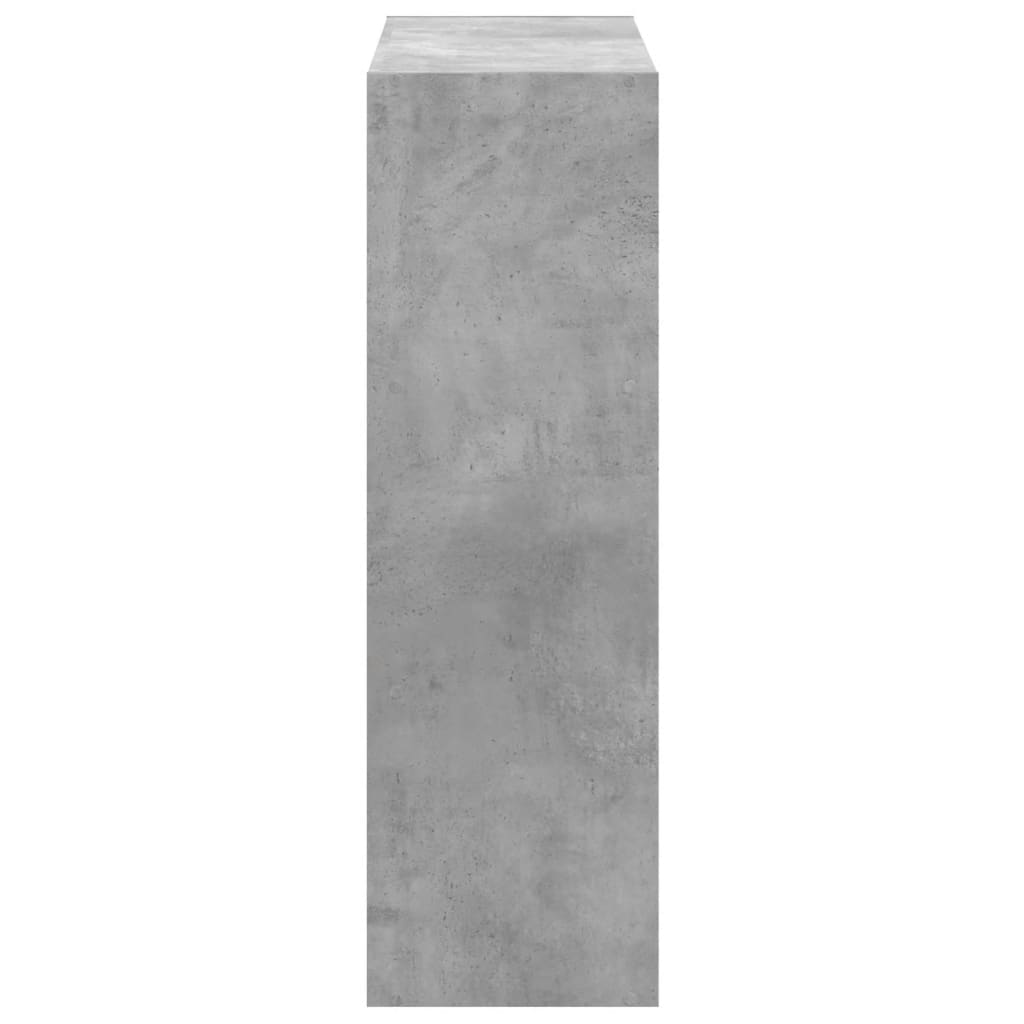 betonszürke szerelt fa könyvespolc 102 x 32 x 102 cm