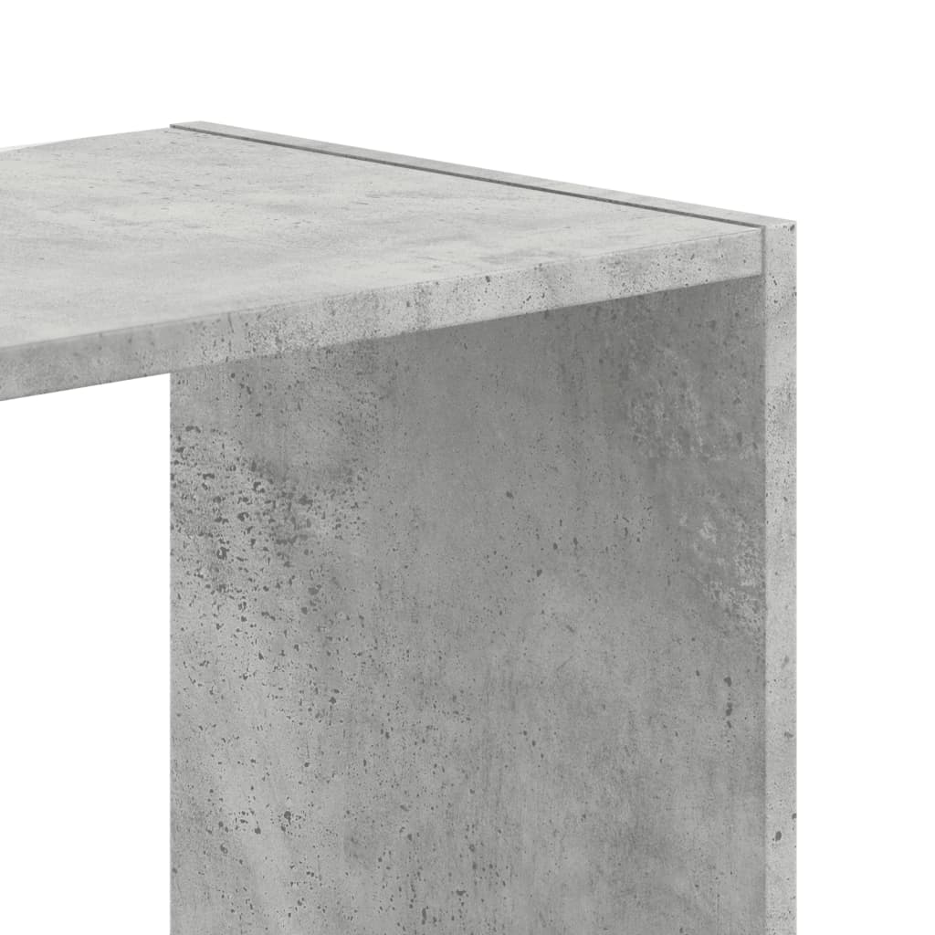 betonszürke szerelt fa könyvespolc 102 x 32 x 102 cm