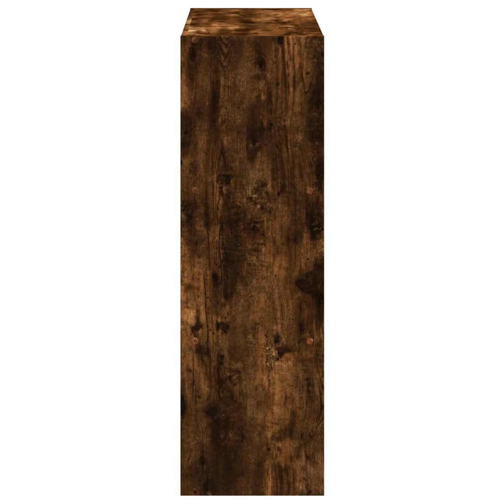 füstös tölgy színű szerelt fa könyvespolc 102 x 32 x 102 cm