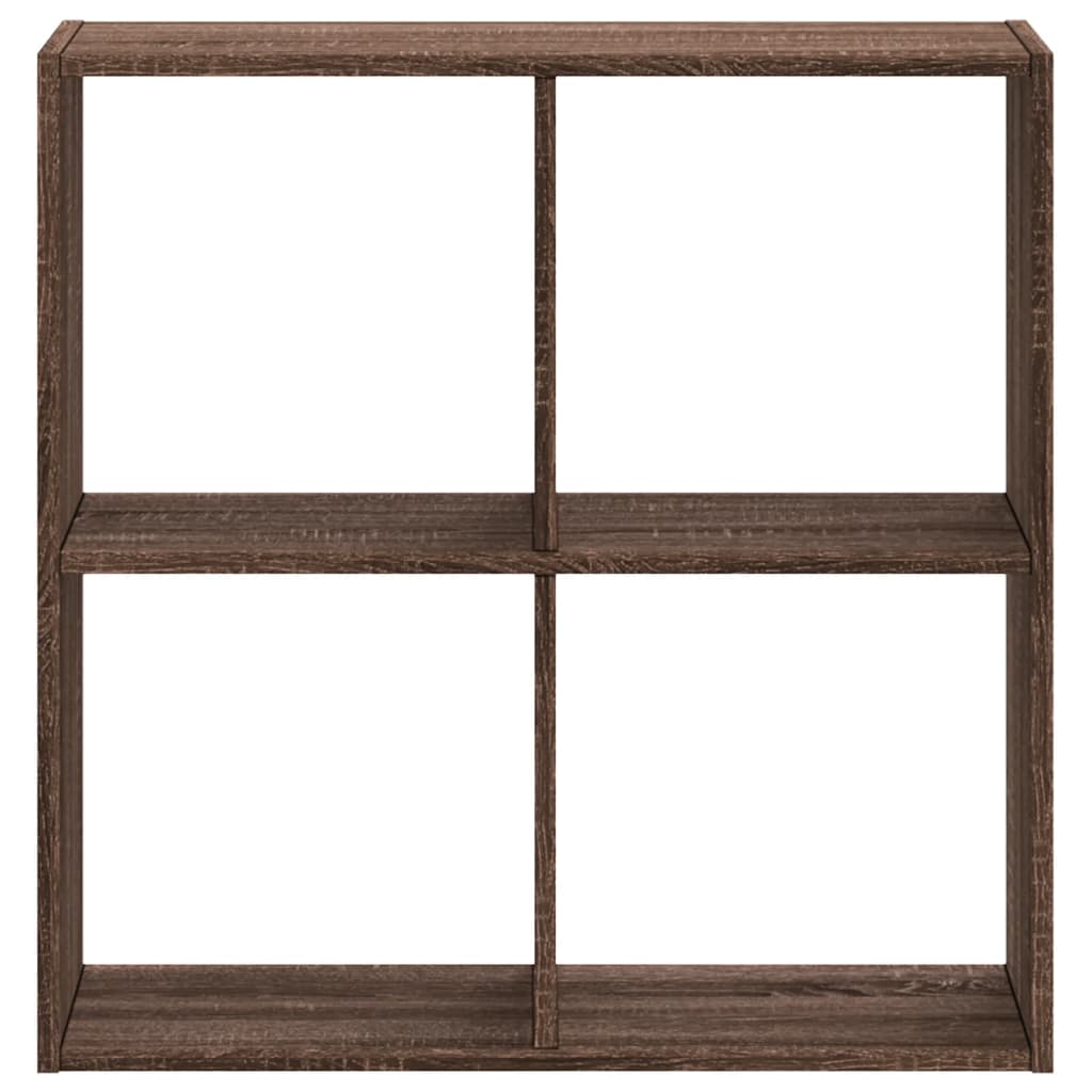 füstös tölgy színű szerelt fa könyvespolc 68,5 x 32 x 68,5 cm