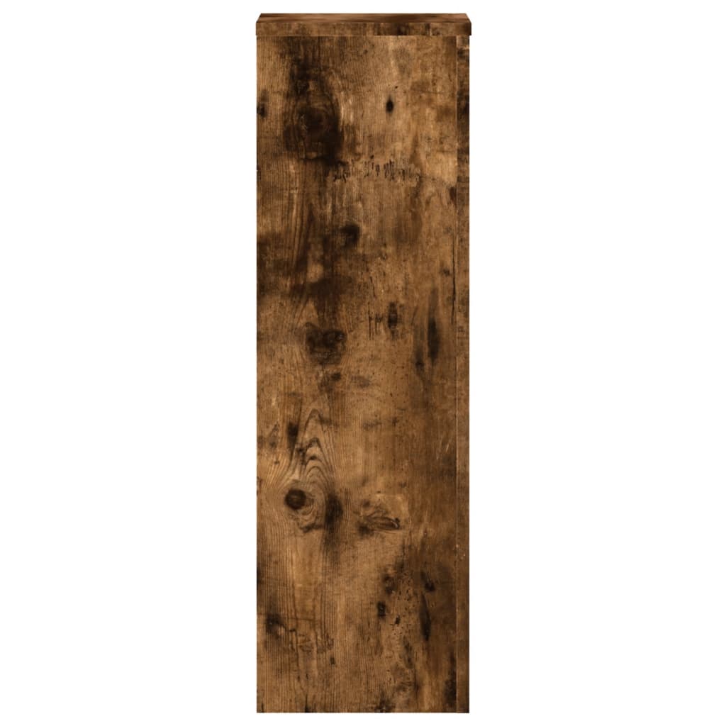 2 db füstös tölgy szerelt fa növénytartó állvány 25 x 25 x 80cm