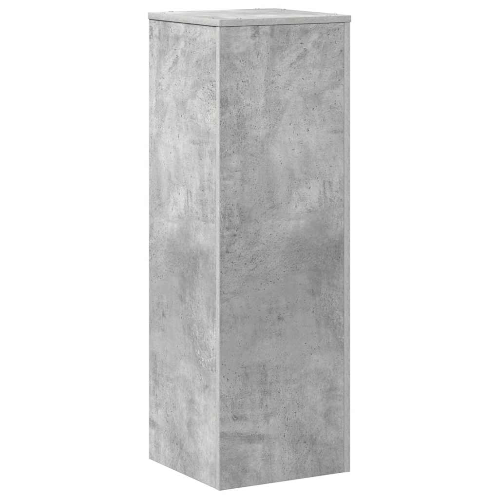 betonszürke szerelt fa növényállvány 33 x 33 x 100 cm