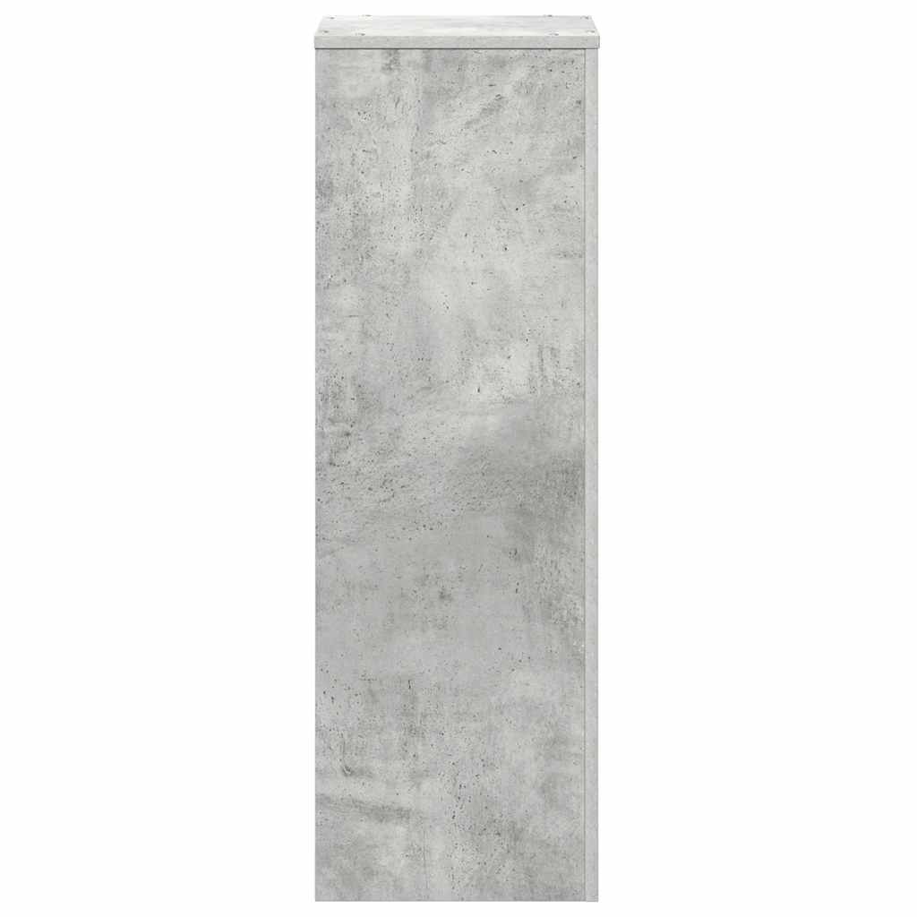 betonszürke szerelt fa növényállvány 33 x 33 x 100 cm