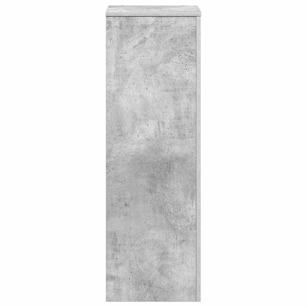 betonszürke szerelt fa növényállvány 33 x 33 x 100 cm
