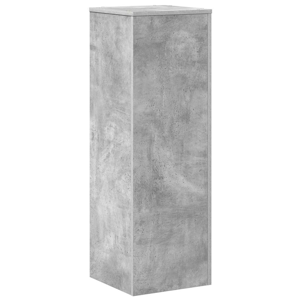 betonszürke szerelt fa növényállvány 33 x 33 x 100 cm