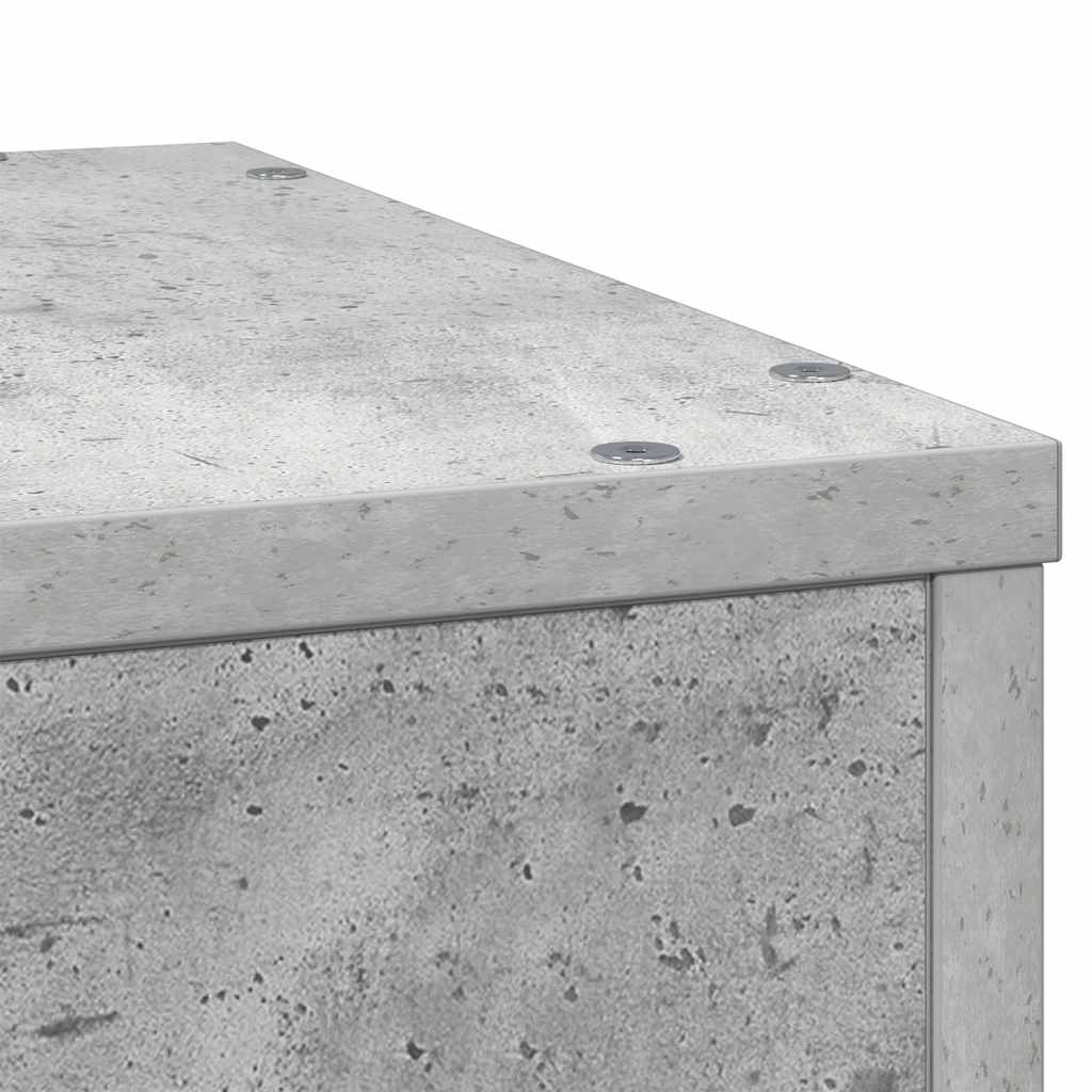 betonszürke szerelt fa növényállvány 33 x 33 x 100 cm