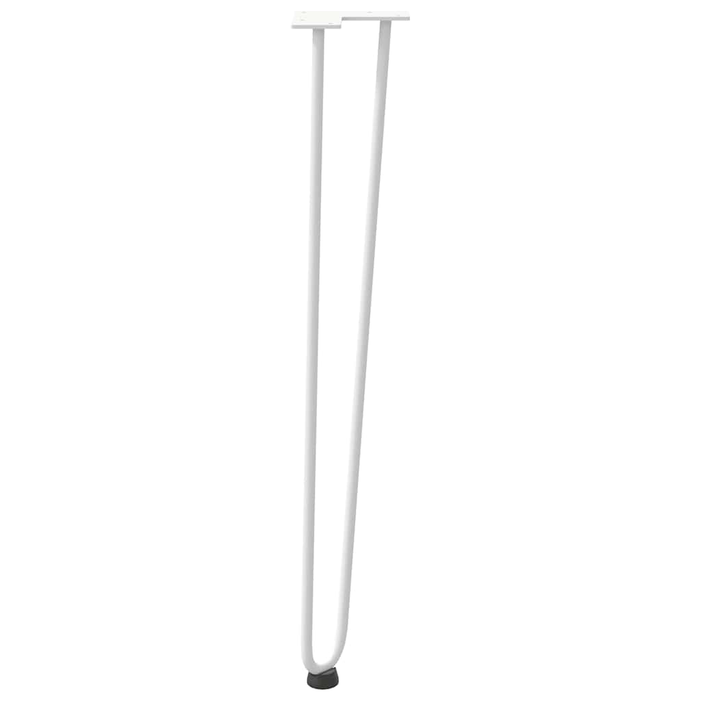 4 db-os hajtűlábak konzolasztalhoz, 72 cm, tömör acél, fehér