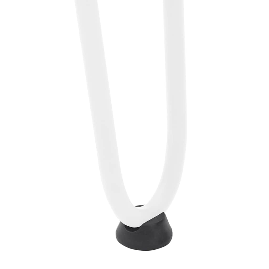 4 db-os hajtűlábak konzolasztalhoz, 72 cm, tömör acél, fehér