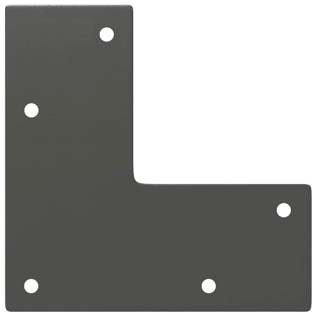 4 db-os antracit színű, 72 cm-es tömör acél hajtűlábak konzolasztalhoz