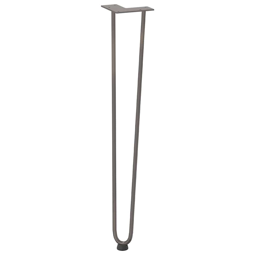 4 db-os hajtűlábak konzolasztalhoz, natúr acél, 72 cm, tömör acél