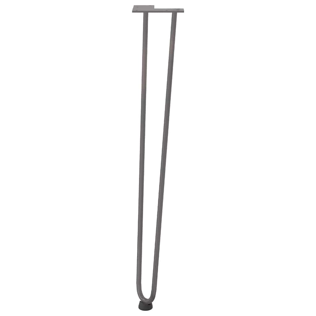 4 db-os hajtűlábak konzolasztalhoz, natúr acél, 72 cm, tömör acél