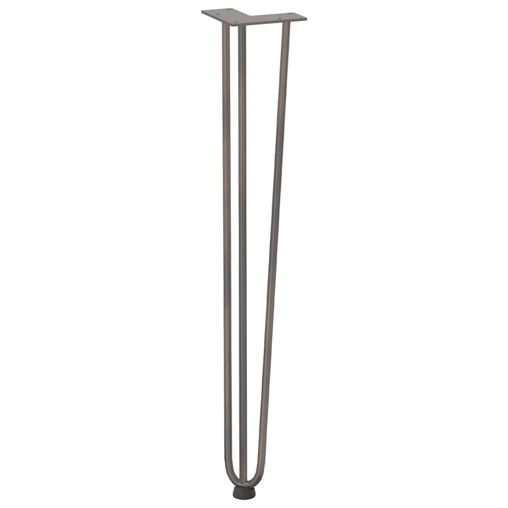 4 db-os hajtűlábak konzolasztalhoz, natúr acél, 72 cm, tömör acél