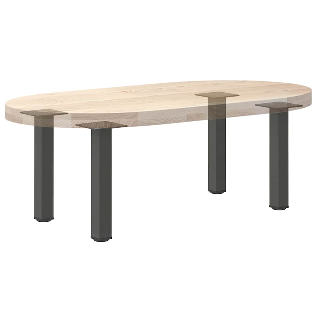 4 db antracitszürke acél dohányzóasztal láb 30-32 cm
