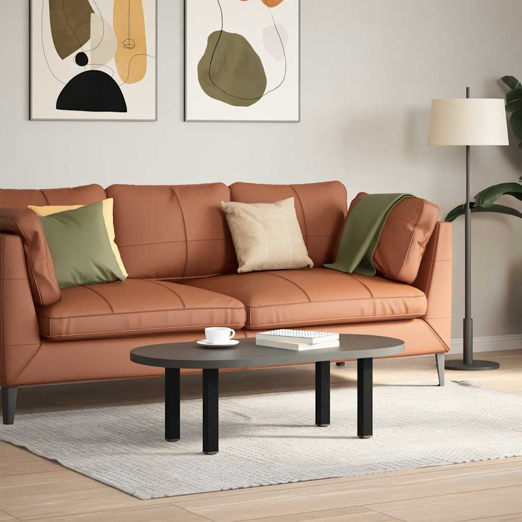 4 db fekete acél dohányzóasztal láb 42-44 cm