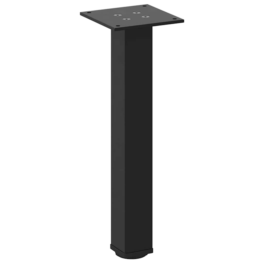4 db fekete acél dohányzóasztal láb 42-44 cm