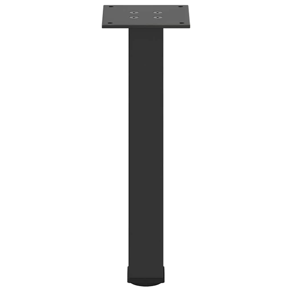 4 db fekete acél dohányzóasztal láb 42-44 cm