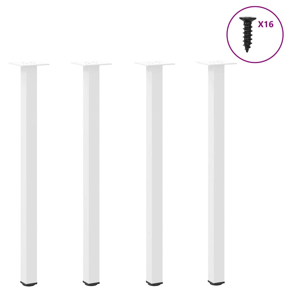 4 db fehér acél konzolasztal láb 72-74 cm