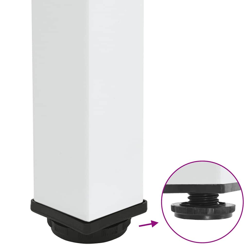 4 db fehér acél konzolasztal láb 72-74 cm