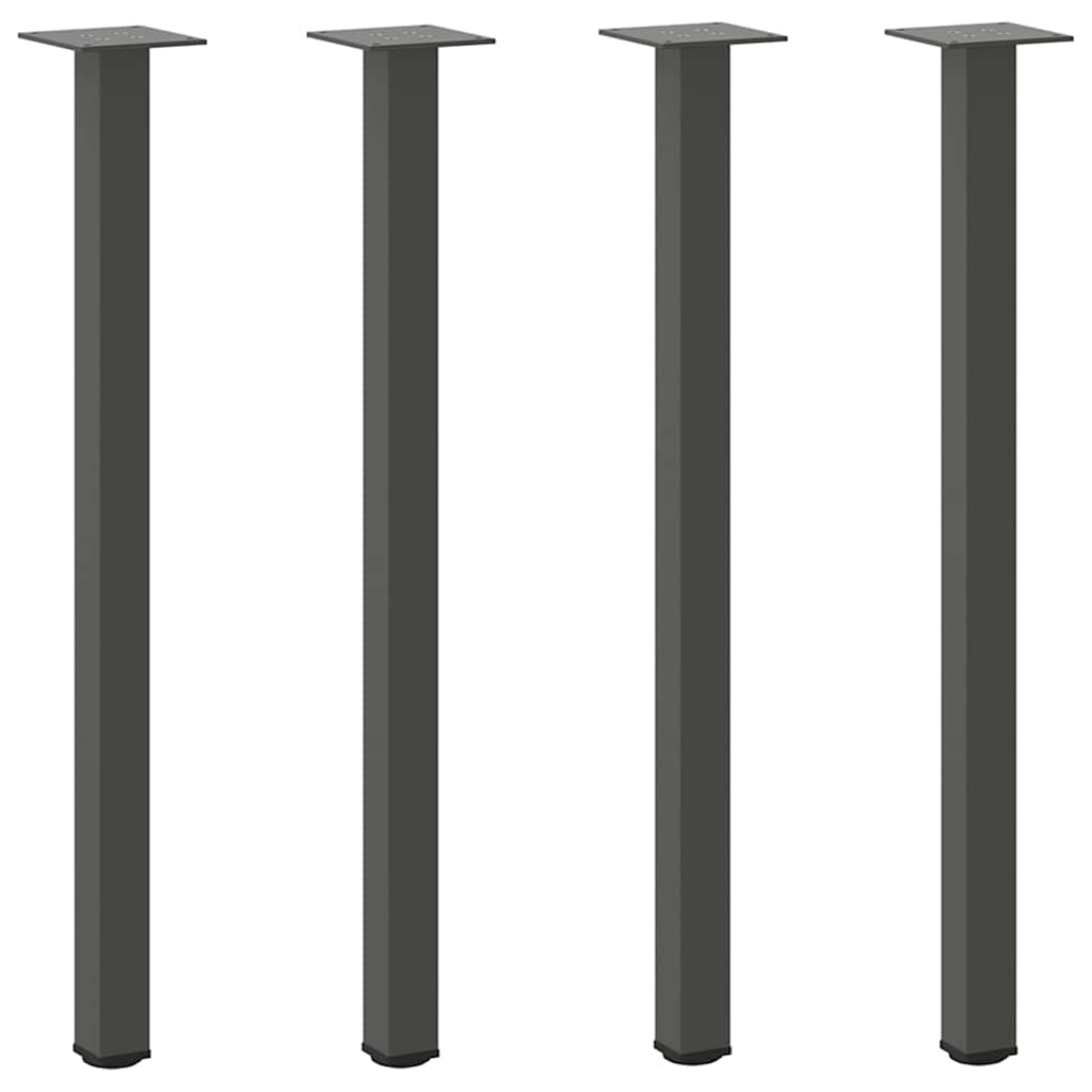 4 db antracitszürke acél konzolasztal láb 72-74 cm