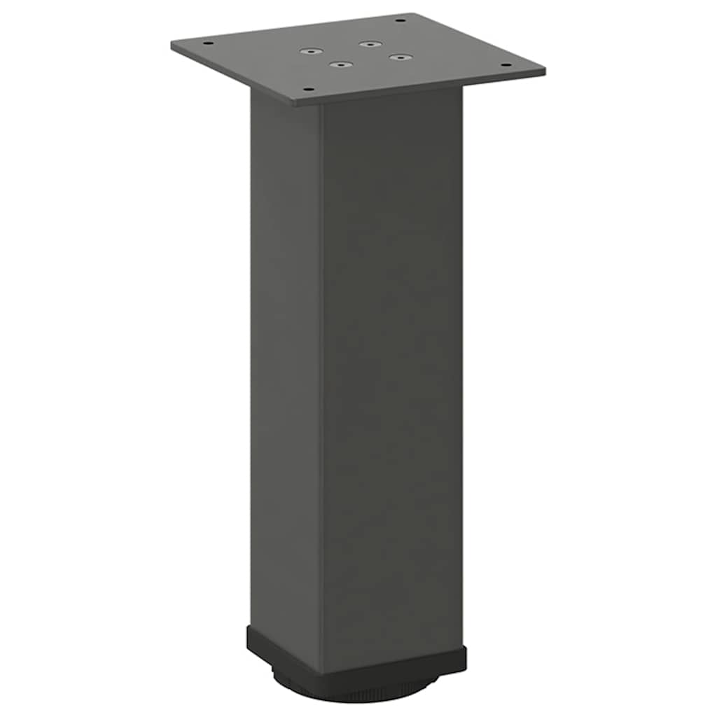 4 db antracitszürke acél dohányzóasztal láb 30-32 cm