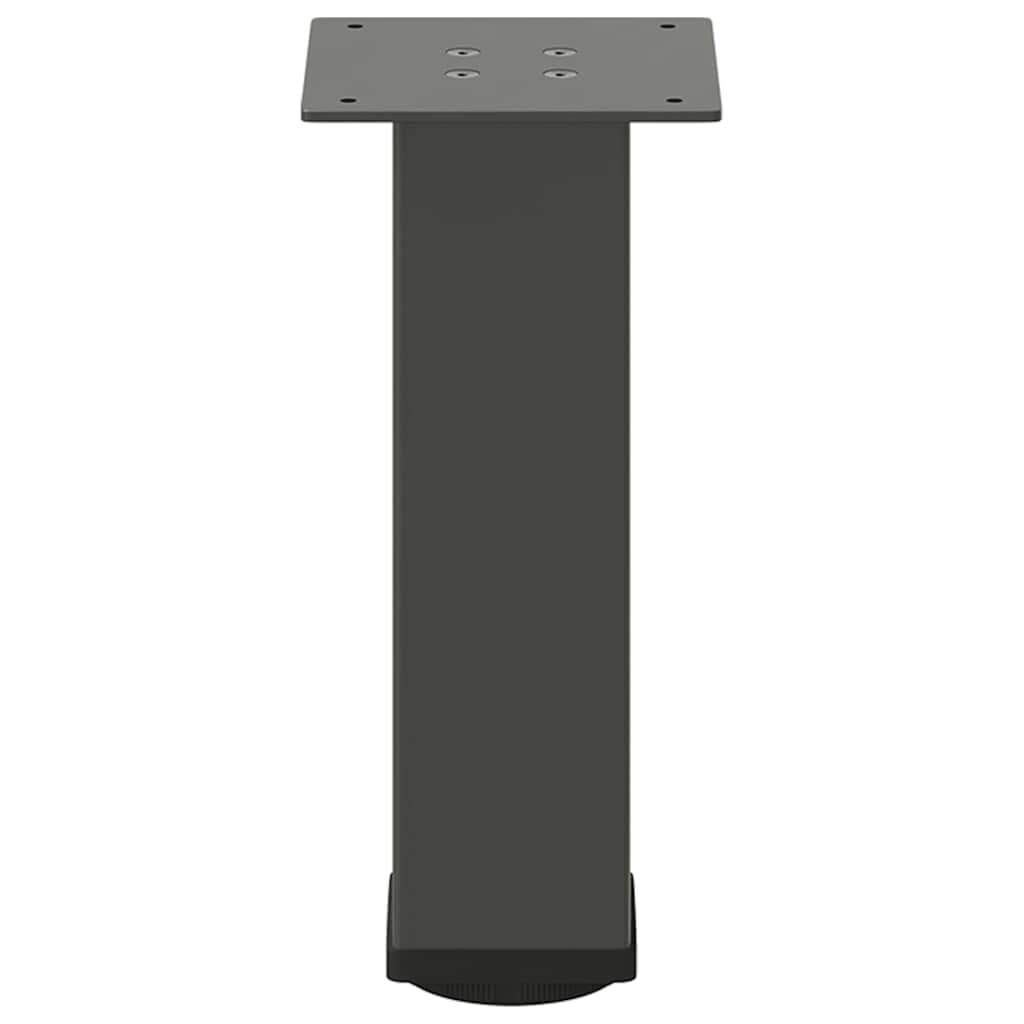 4 db antracitszürke acél dohányzóasztal láb 30-32 cm