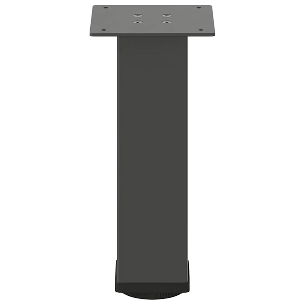 4 db antracitszürke acél dohányzóasztal láb 30-32 cm