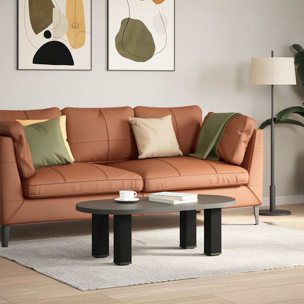4 db fekete acél dohányzóasztal láb 42-44 cm