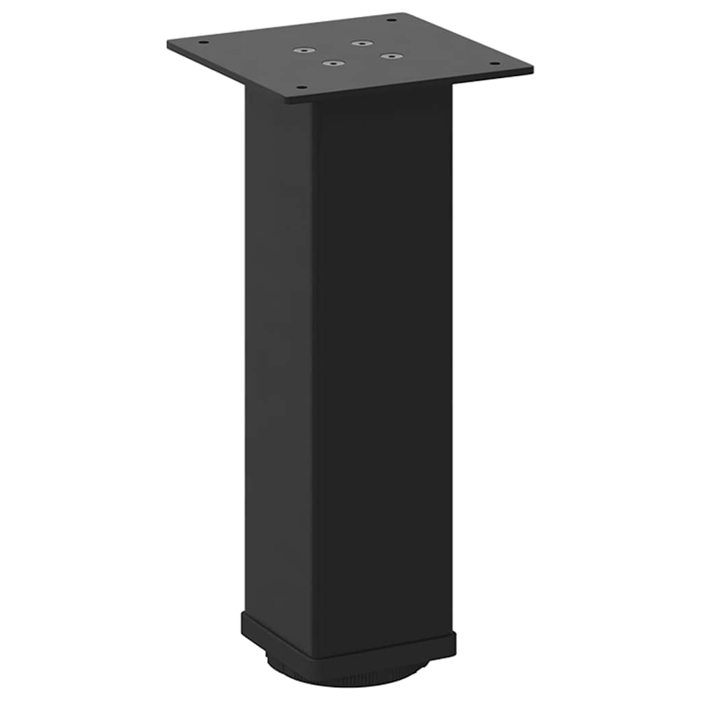 4 db fekete acél dohányzóasztal láb 42-44 cm