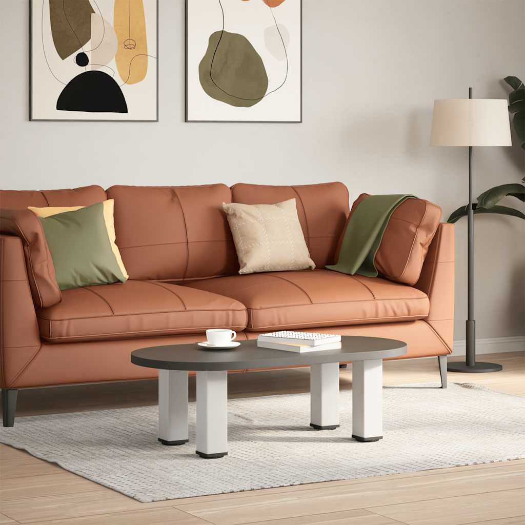 4 db fehér dohányzóasztal láb 42-44 cm acél