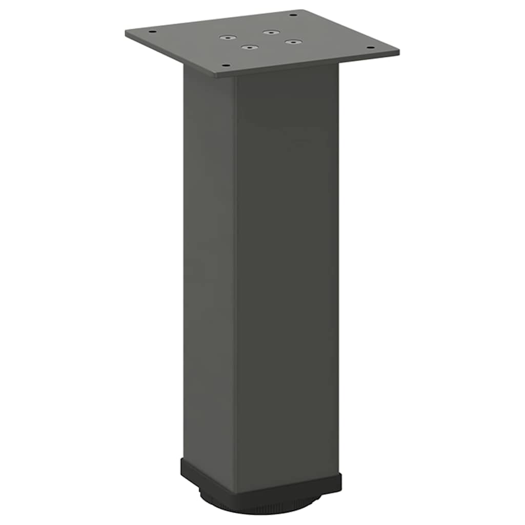 4 db antracitszürke acél dohányzóasztal láb 42-44 cm