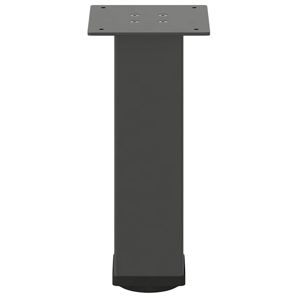 4 db antracitszürke acél dohányzóasztal láb 42-44 cm