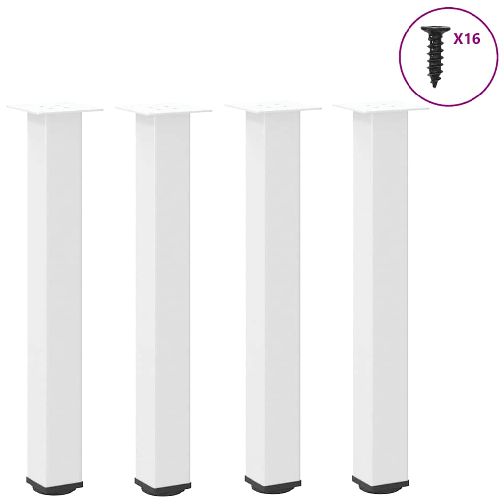 4 db fehér acél konzolasztal láb 72-74 cm