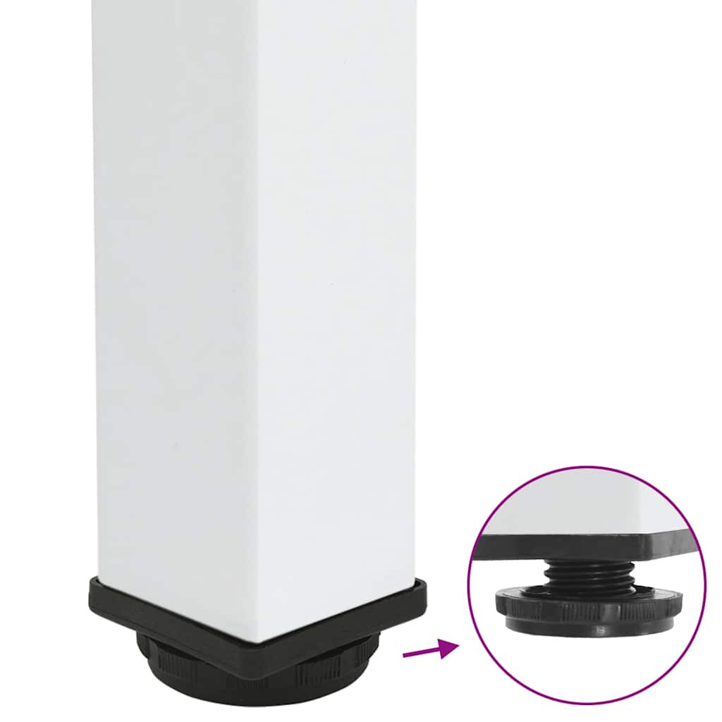 4 db fehér acél konzolasztal láb 72-74 cm