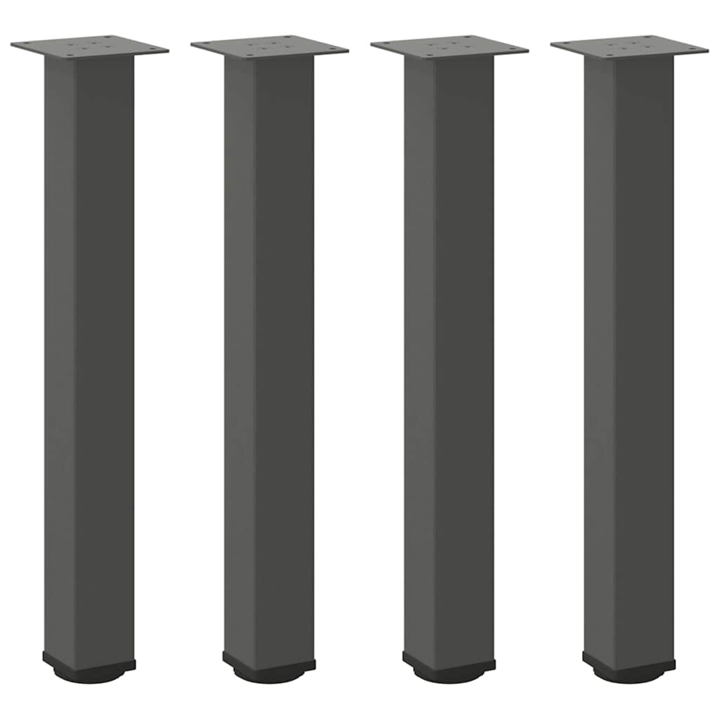 4 db antracitszürke acél konzolasztal láb 72-74 cm