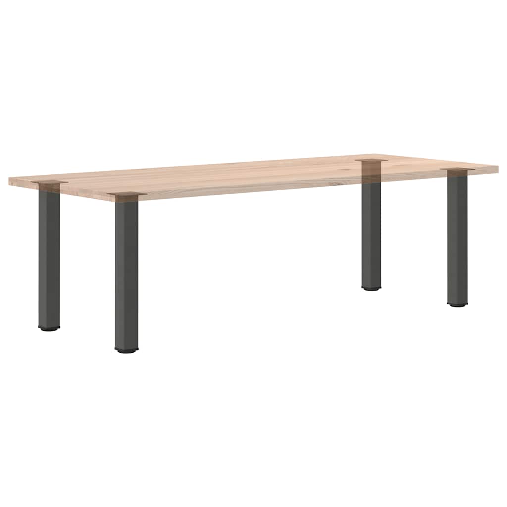 4 db antracitszürke acél konzolasztal láb 72-74 cm