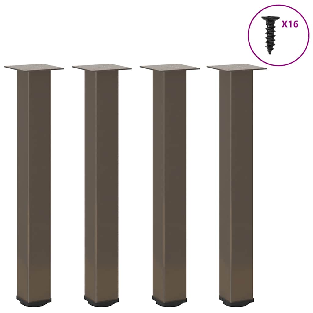 4 db natúr acél konzolasztal láb 72-74 cm acél