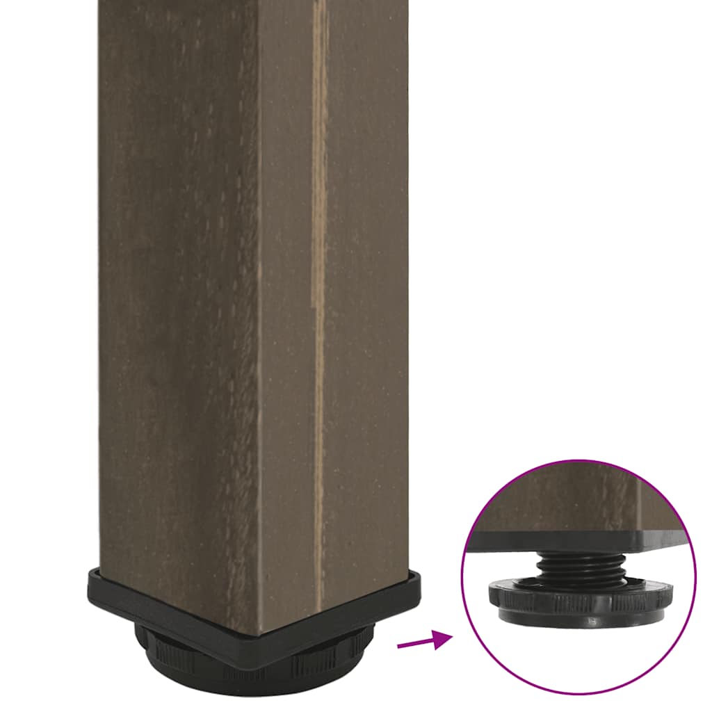 4 db natúr acél konzolasztal láb 72-74 cm acél